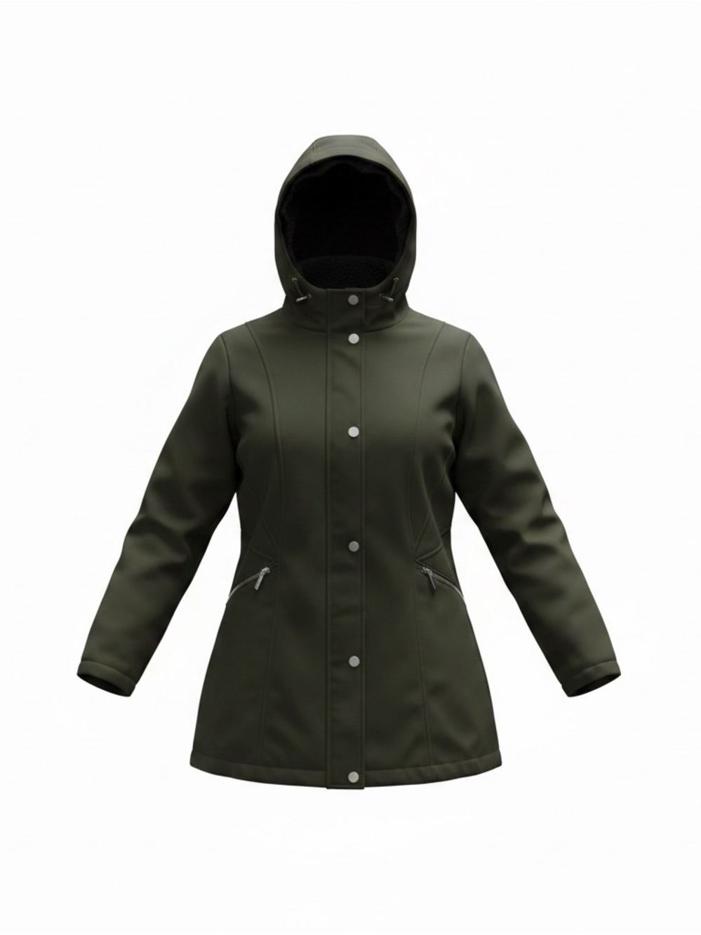 French Connection Olive Utility Jacket with Hood